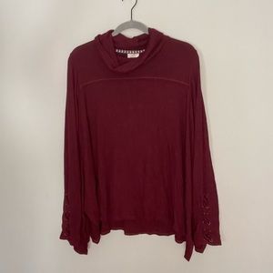 Rose Knox Maroon Cowl Neck Top